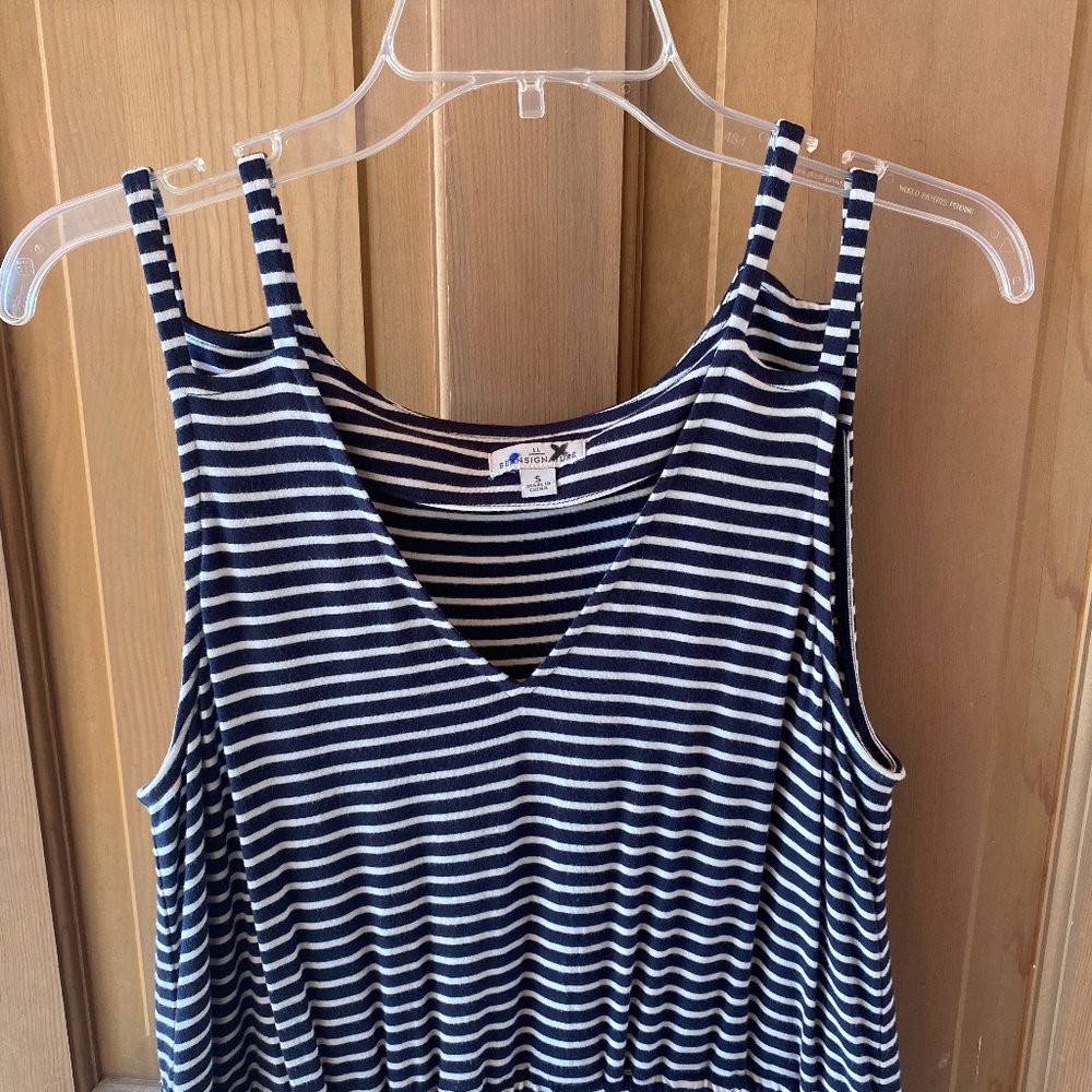 LL Bean striped cotton maxi - Picture 2 of 11